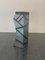 Patinated Silver Leaf Pedestal with Black Lacquered Engraved Lines, Image 9