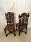 Victorian Carved Oak Hall Chairs, 1860s, Set of 2 3