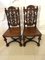 Victorian Carved Oak Hall Chairs, 1860s, Set of 2 1