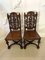 Victorian Carved Oak Hall Chairs, 1860s, Set of 2 6