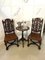 Victorian Carved Oak Hall Chairs, 1860s, Set of 2 5