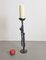 Brutalist Floor Candle Holder in Cast Iron, 1960s 3