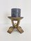 Brutalist Brass Candleholder, 1960s 1