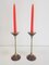 Postmodern Teak and Brass Candleholder, 1980s, Set of 2, Image 6