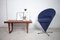 Mid-Century Blue Cone Chair by Verner Panton, 1950s 23