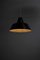 Black Enamel Ceiling Lamp by Louis Poulsen for Wekstattleuchte 9