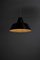 Lampada da soffitto smaltata nera di Louis Poulsen per Wekstattleuchte, Immagine 9