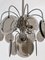 Italian Hanging Lamp with Chrome Frame & Sanded Murano Glass Panes, 1970s, Image 4