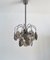 Italian Hanging Lamp with Chrome Frame & Sanded Murano Glass Panes, 1970s 12
