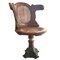 Antique Swivel Captain´s Chairs with Fish Bronze Sculpture on the Base, Set of 6, Image 2