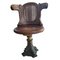 Antique Swivel Captain´s Chairs with Fish Bronze Sculpture on the Base, Set of 6, Image 5