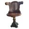 Chaises de Capitaine Pivotantes Antiques avec Sculpture en Bronze de Poisson sur la Base, Set de 6 5