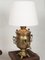 Vintage Islamic Engraved Brass Samovar Table Lamp, 1940s 10
