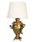 Lampe de Bureau Samovar Vintage en Laiton Gravé 1