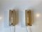 Scandinavian Brass & Glass Wall Sconces from Orrefors & Vitrika, 1960s, Set of 2, Image 1