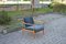 Mid-Century Petrol & Teak Easy Chair from Knoll Antimott, 1965, Image 3