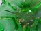 Grüner und klarer Aschenbecher aus Muranoglas 3