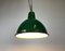 Grüne Industrielle Fabriklampe aus Emaille von Polam, 1960er 12
