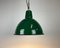 Grüne Industrielle Fabriklampe aus Emaille von Polam, 1960er 11