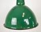 Lámpara de fábrica industrial de esmalte verde de Polam, años 60, Imagen 4