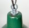 Lámpara de fábrica industrial de esmalte verde de Polam, años 60, Imagen 9