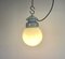 Industrial White Porcelain Pendant Light with Milk Glass, 1970s, Image 7