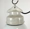 Industrial White Porcelain Pendant Light with Milk Glass, 1970s, Image 3