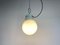 Industrial White Porcelain Pendant Light with Milk Glass, 1970s 8