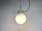 Industrial White Porcelain Pendant Light with Milk Glass, 1970s, Image 8