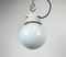 Industrial White Porcelain Pendant Light with Milk Glass, 1970s 6