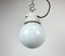 Industrial White Porcelain Pendant Light with Milk Glass, 1970s, Image 6