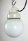 Industrial White Porcelain Pendant Light with Milk Glass, 1970s 9