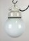 Industrial White Porcelain Pendant Light with Milk Glass, 1970s, Image 2
