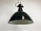 East German Black Enamel Factory Light by LBD Veb Leuchtenbau, Dresden, 1950s, Image 8