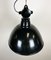 Lámpara de fábrica de Alemania Oriental esmaltada en negro de LBD Veb Leuchtenbau, Dresden, años 50, Imagen 7