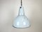 Industrial Grey Enamel Pendant Lamp from Polam, 1960s, Image 1