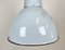 Lámpara colgante industrial esmaltada en gris de Polam, años 60, Imagen 5