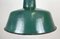 Industrial Green Enamel Factory Lamp with Cast Iron Top from Polam, 1960s 4