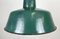 Industrial Green Enamel Factory Lamp with Cast Iron Top from Polam, 1960s, Image 4