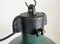 Industrial Green Enamel Factory Lamp with Cast Iron Top from Polam, 1960s, Image 5