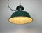 Industrial Green Enamel Factory Lamp with Cast Iron Top from Polam, 1960s, Image 10