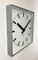 Large Grey Square Wall Clock from Pragotron, 1970s 2