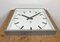 Large Grey Square Wall Clock from Pragotron, 1970s, Image 6
