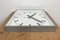 Large Grey Square Wall Clock from Pragotron, 1970s 11