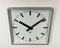 Reloj de pared cuadrado grande en gris de Pragotron, años 70, Imagen 3