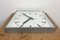 Large Grey Square Wall Clock from Pragotron, 1970s, Image 7