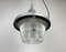Lámpara industrial de aluminio fundido con vidrio rayado de Elektrosvit, años 50, Imagen 8