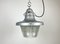 Lampe Industrielle en Fonte d'Aluminium avec Verre Rayé de Elektrosvit, 1950s 1
