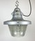 Industrial Cast Aluminium Light with Striped Glass from Elektrosvit, 1950s, Image 3