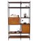 Vintage Teak and Metal Wall Shelving Unit, 1960s 2